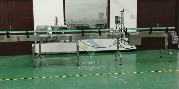 四头磁力泵灌装生产线,小型液体灌装旋盖生产线